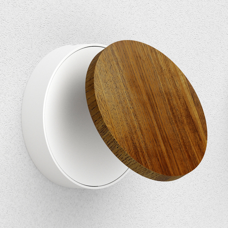 Настенный светодиодный светильник Ledron UFO G2 Wooden White — изображение 2