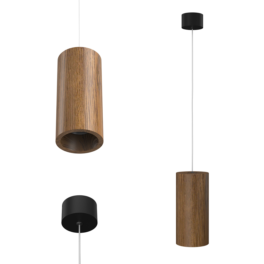 Подвесной светодиодный светильник Ledron Wooden Glass 2 Black — изображение 2