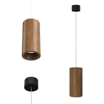 Подвесной светодиодный светильник Ledron Wooden Glass 2 White