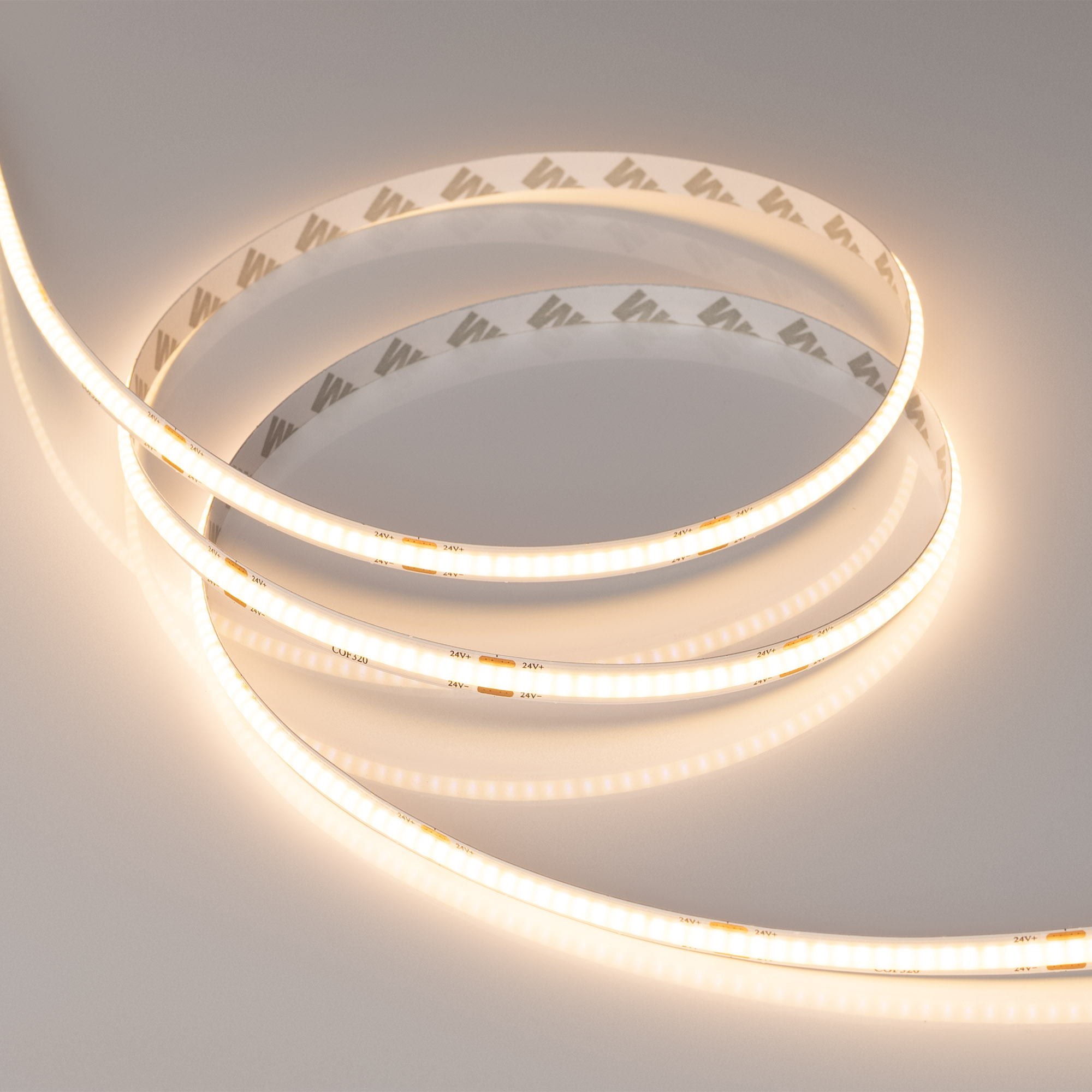 Светодиодная лента COB-X320-8mm 24V Warm3000 (8 W/m, IP20, 5m) (Arlight, -)
