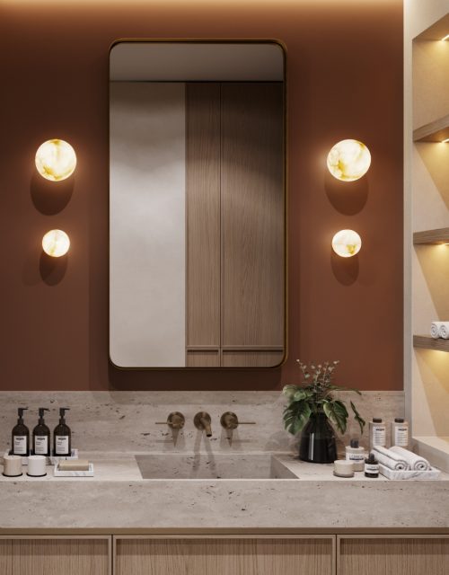 Настенные светильники из алебастра