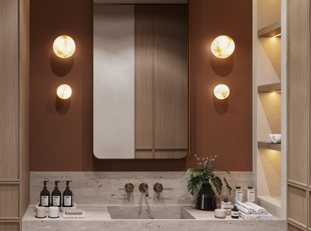 Настенные светильники из алебастра